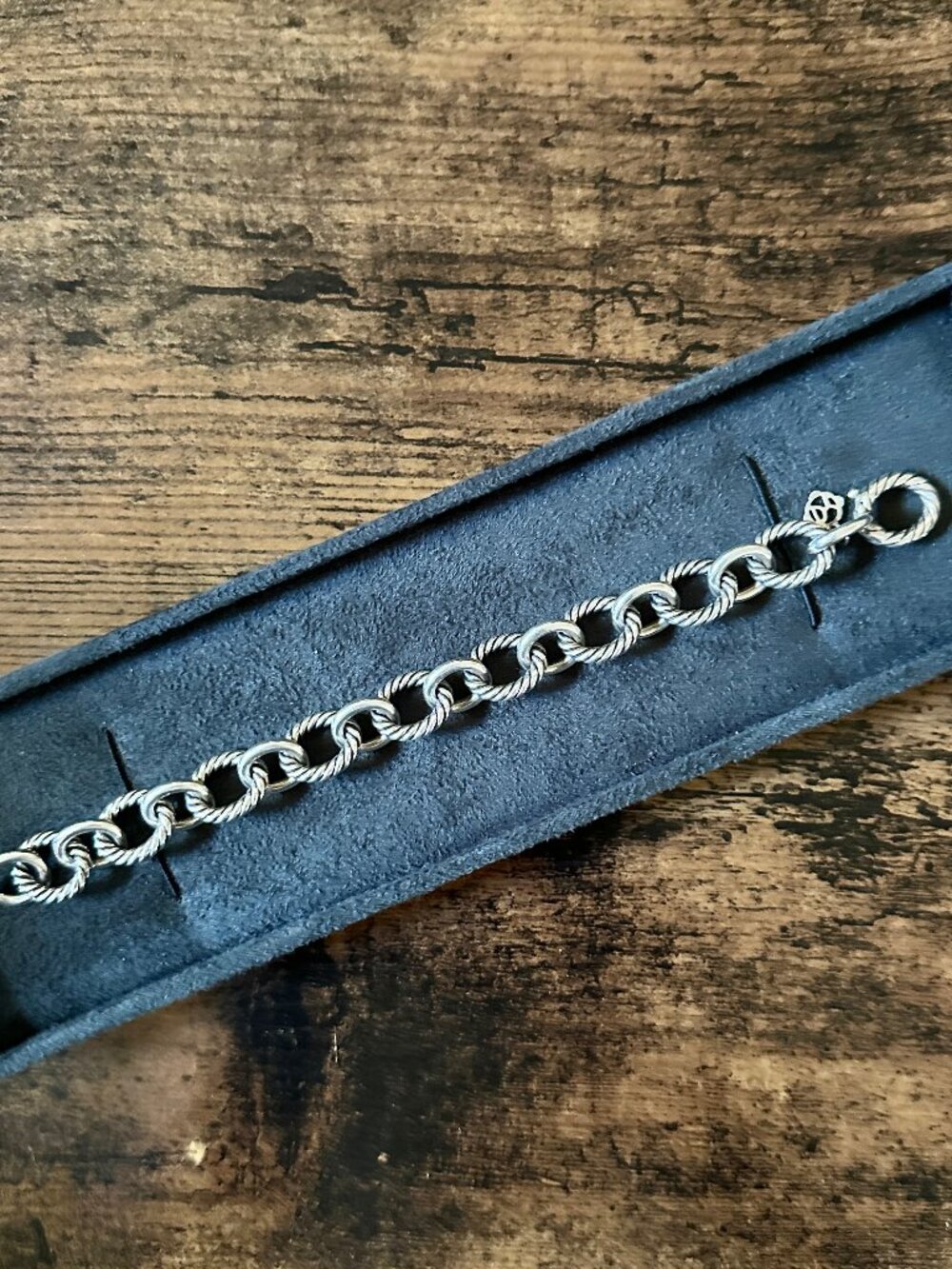 David Yurman Large Oval Link Chain Bracelet in Sterling Silver, 12mm - Medium